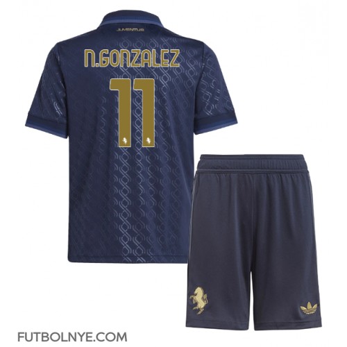 Camiseta Juventus Nicolas Gonzalez #11 Tercera Equipación para niños 2024-25 manga corta (+ pantalones cortos)